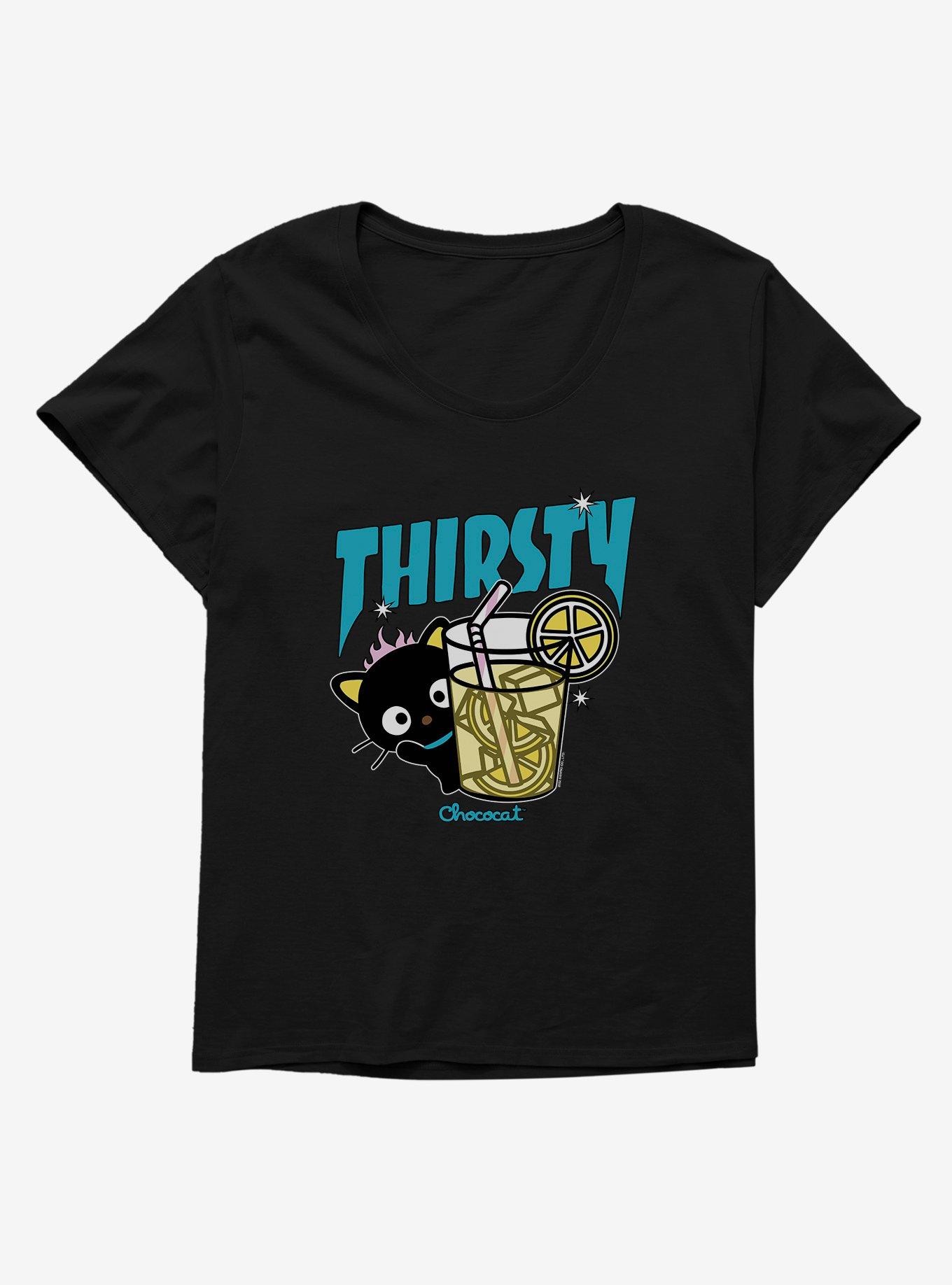 Chococat Thirsty Lemonade Womens T-Shirt Plus Size, , hi-res