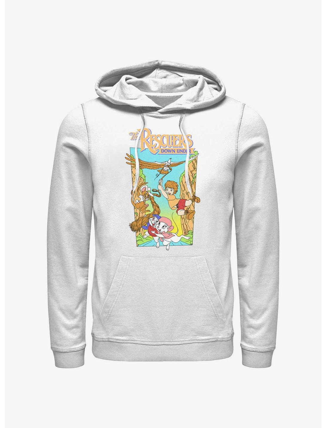 Disney The Rescuers Down Under Adventure Poster Hoodie, WHITE, hi-res