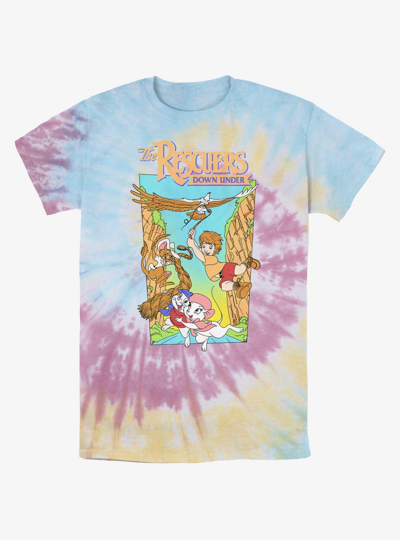 Disney The Rescuers Down Under Adventure Poster Tie-Dye T-Shirt, BLUPNKLY, hi-res