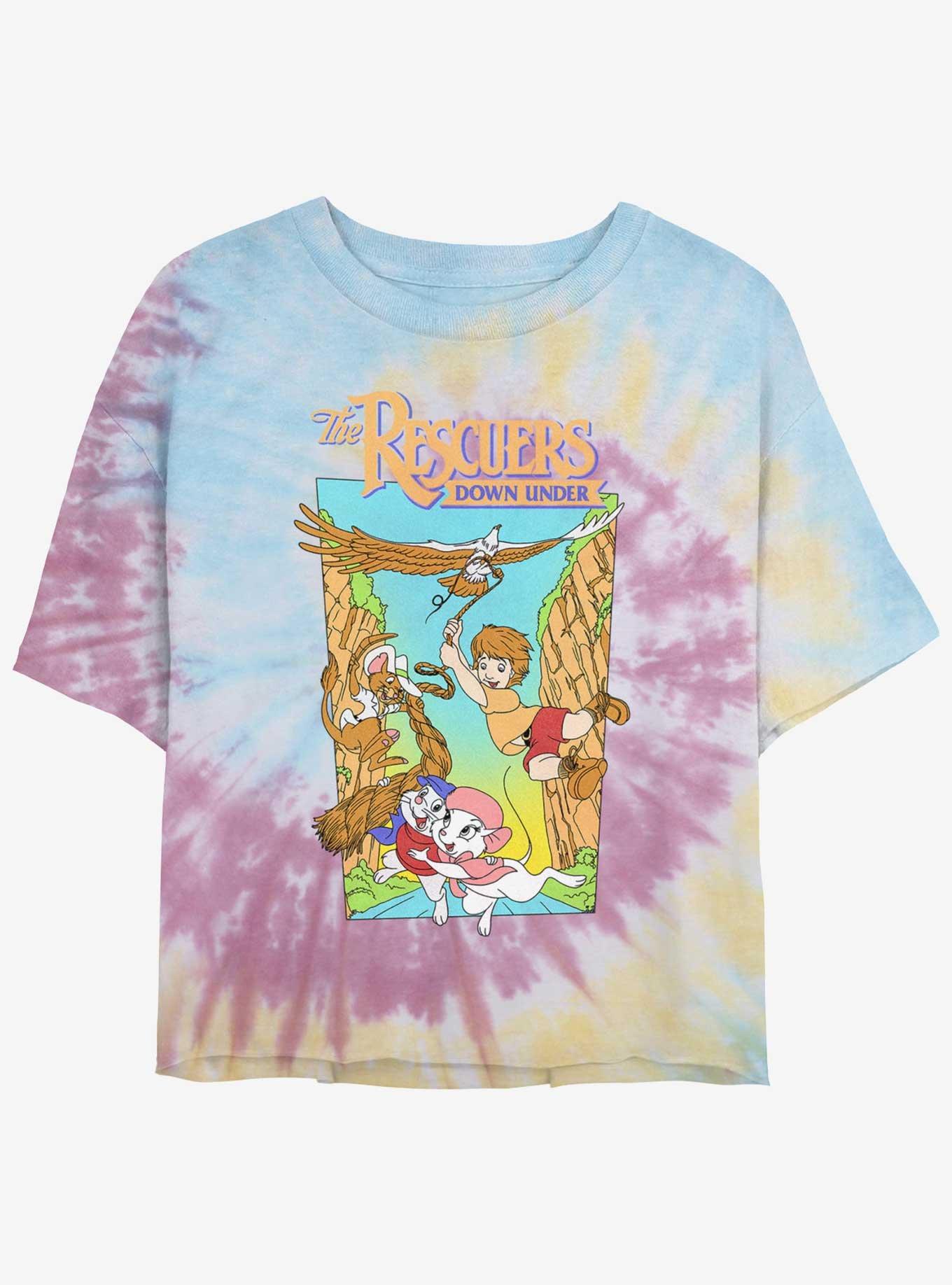 Disney The Rescuers Down Under Adventure Poster Tie-Dye Womens Crop T-Shirt, , hi-res