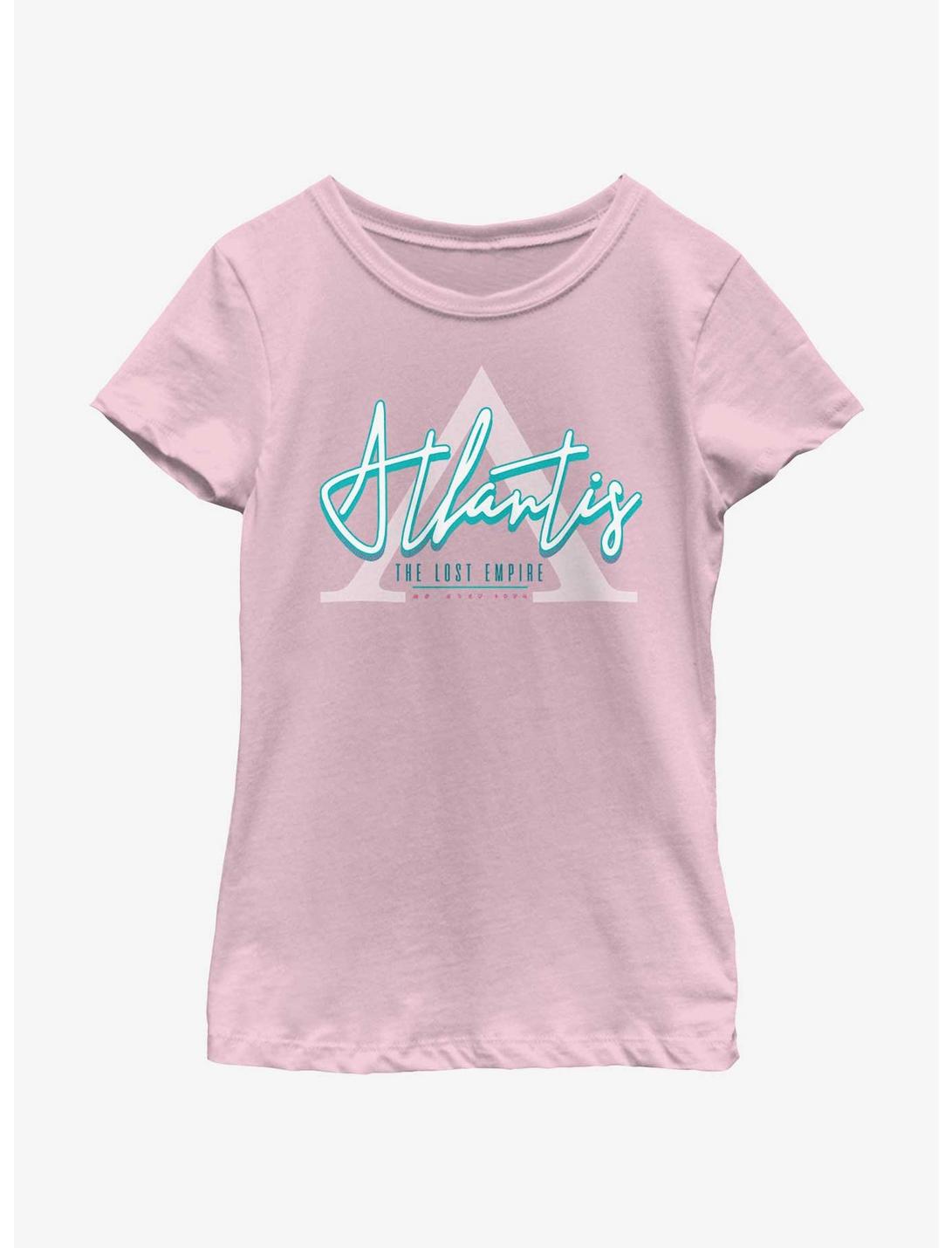 Disney Atlantis: The Lost Empire Symbol Logo Youth Girls T-Shirt, PINK, hi-res