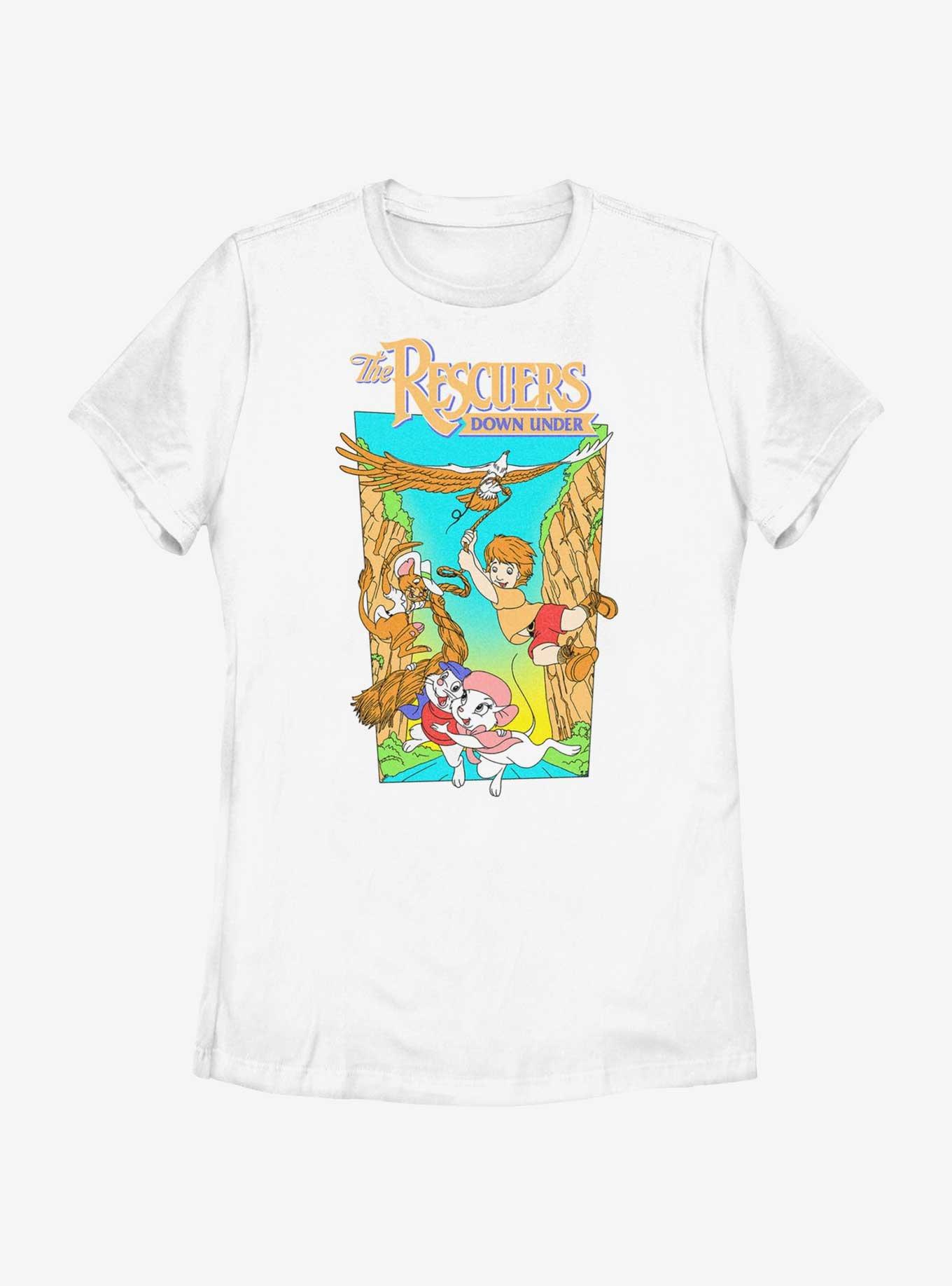 Disney The Rescuers Down Under Adventure Poster Womens T-Shirt, WHITE, hi-res