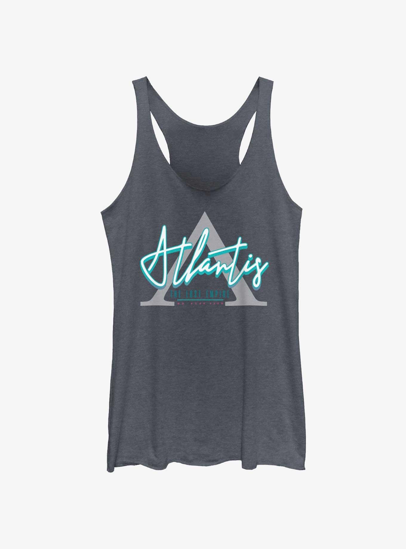Disney Atlantis: The Lost Empire Symbol Logo Womens Tank Top, NAVY HTR, hi-res
