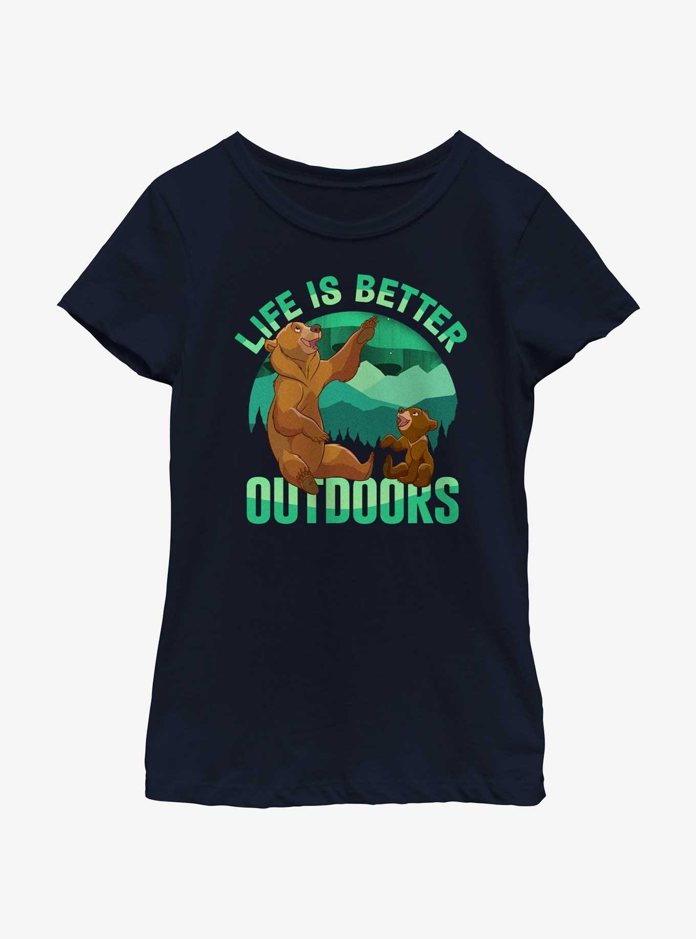 Disney Brother Bear Life Is Better Outdoors Youth Girls T-Shirt, , hi-res
