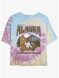 Disney Brother Bear Visit Alaska Adventure Is Calling Tie-Dye Womens Crop T-Shirt, BLUPNKLY, hi-res