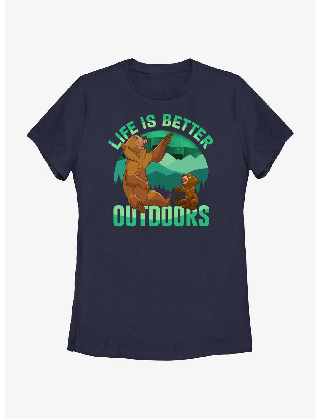 Disney Brother Bear Life Is Better Outdoors Womens T-Shirt, NAVY, hi-res