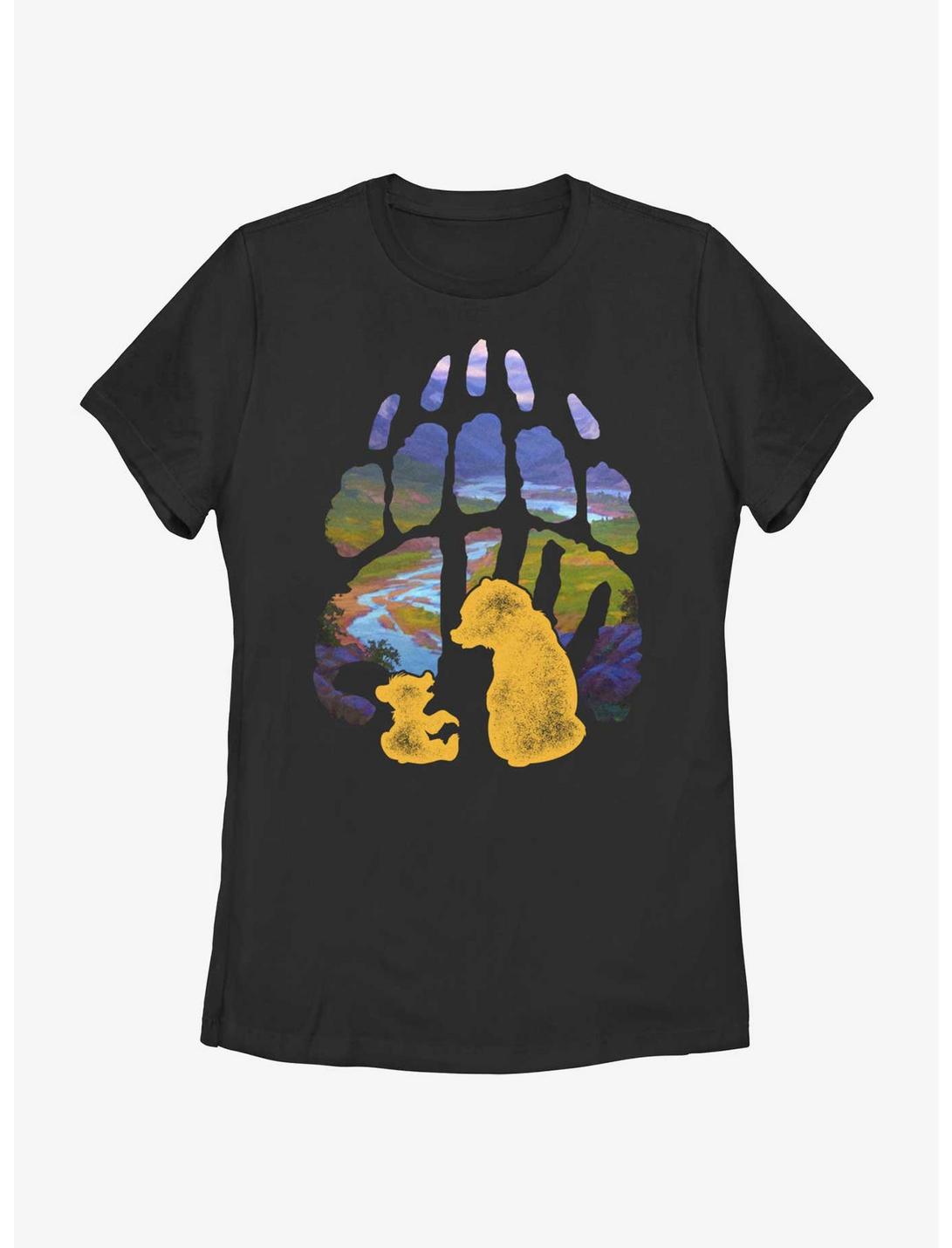 Disney Brother Bear Pawprint Womens T-Shirt, BLACK, hi-res
