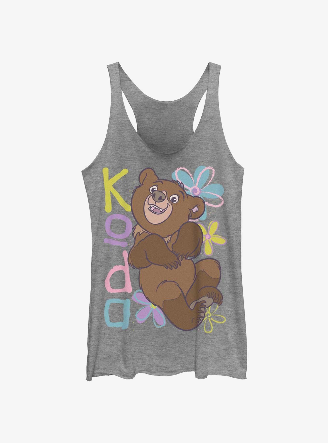 Disney Brother Bear Flower Power Koda Womens Tank Top, GRAY HTR, hi-res