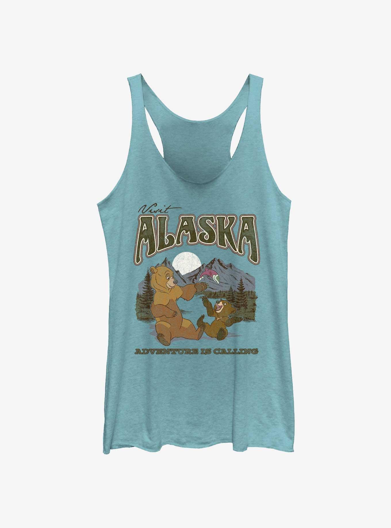 Disney Brother Bear Visit Alaska Adventure Is Calling Womens Tank Top, , hi-res