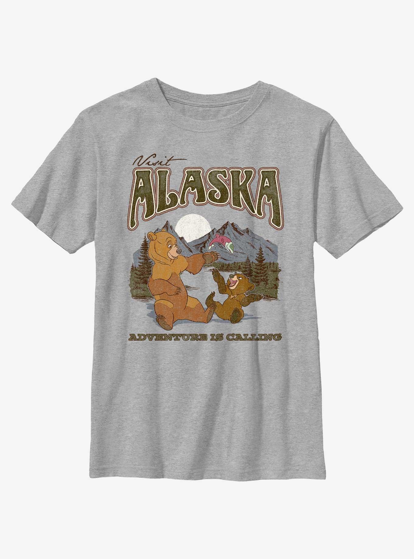 Disney Brother Bear Visit Alaska Adventure Is Calling Youth T-Shirt, ATH HTR, hi-res