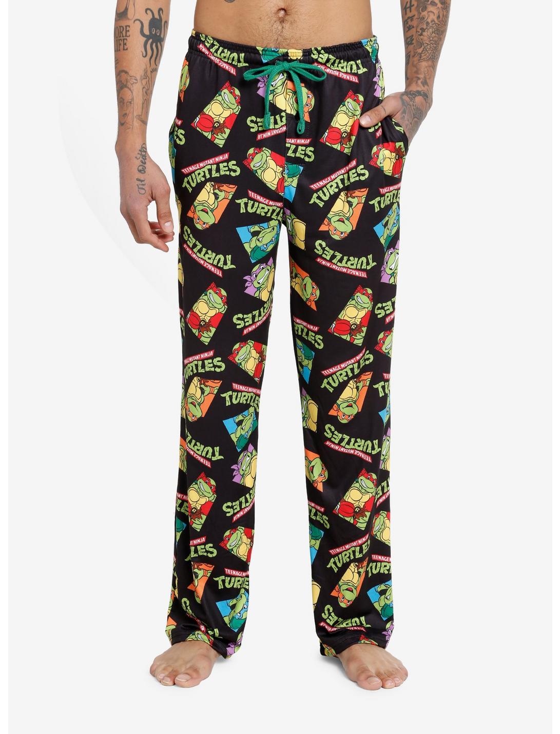 Teenage Mutant Ninja Turtles Allover Print Pajama Pants, BLACK, hi-res