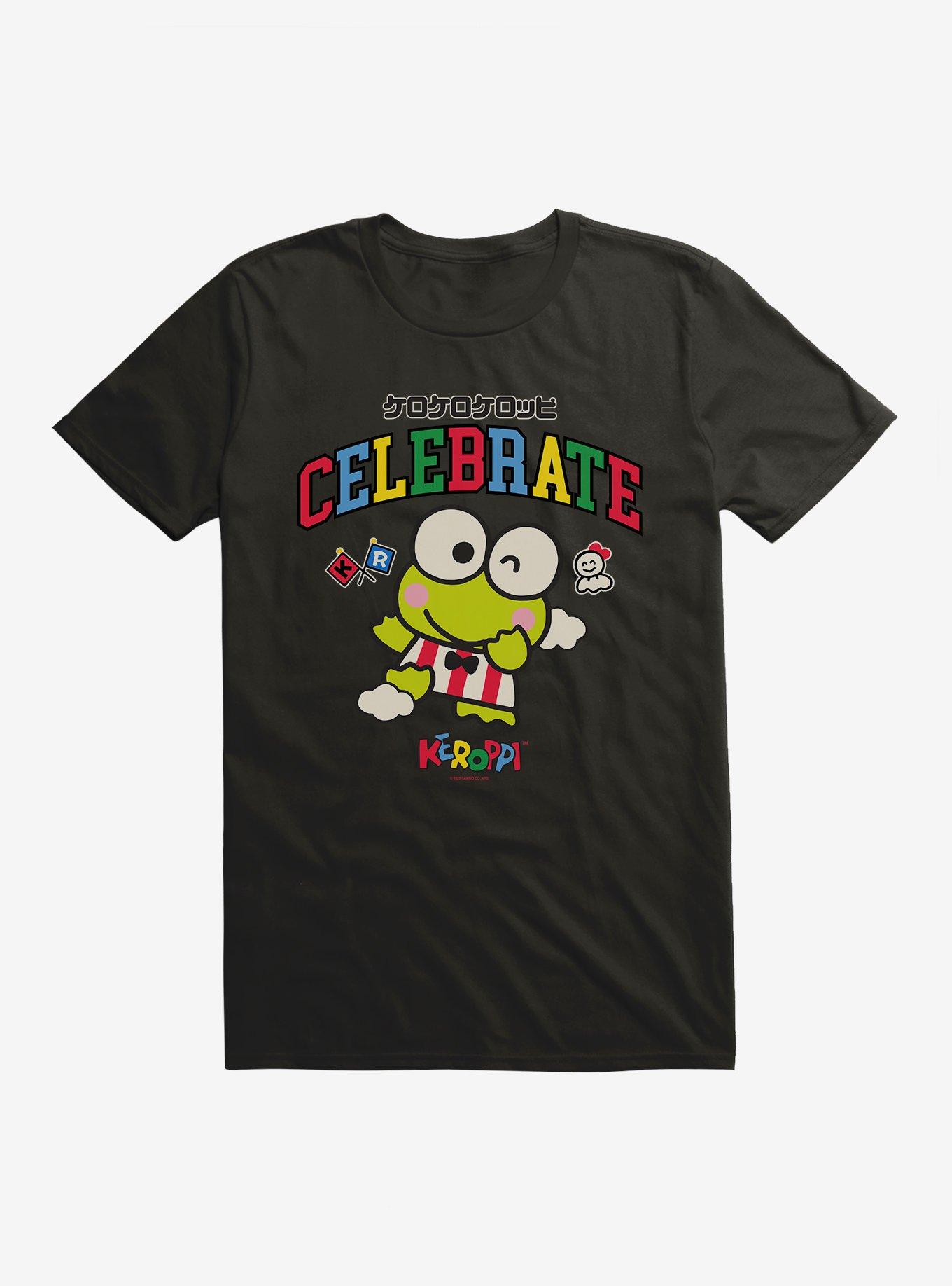Keroppi Celebrate T-Shirt, BLACK, hi-res