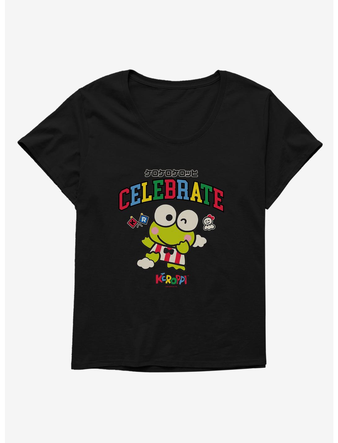 Keroppi? Celebrate Womens T-Shirt Plus Size, BLACK, hi-res