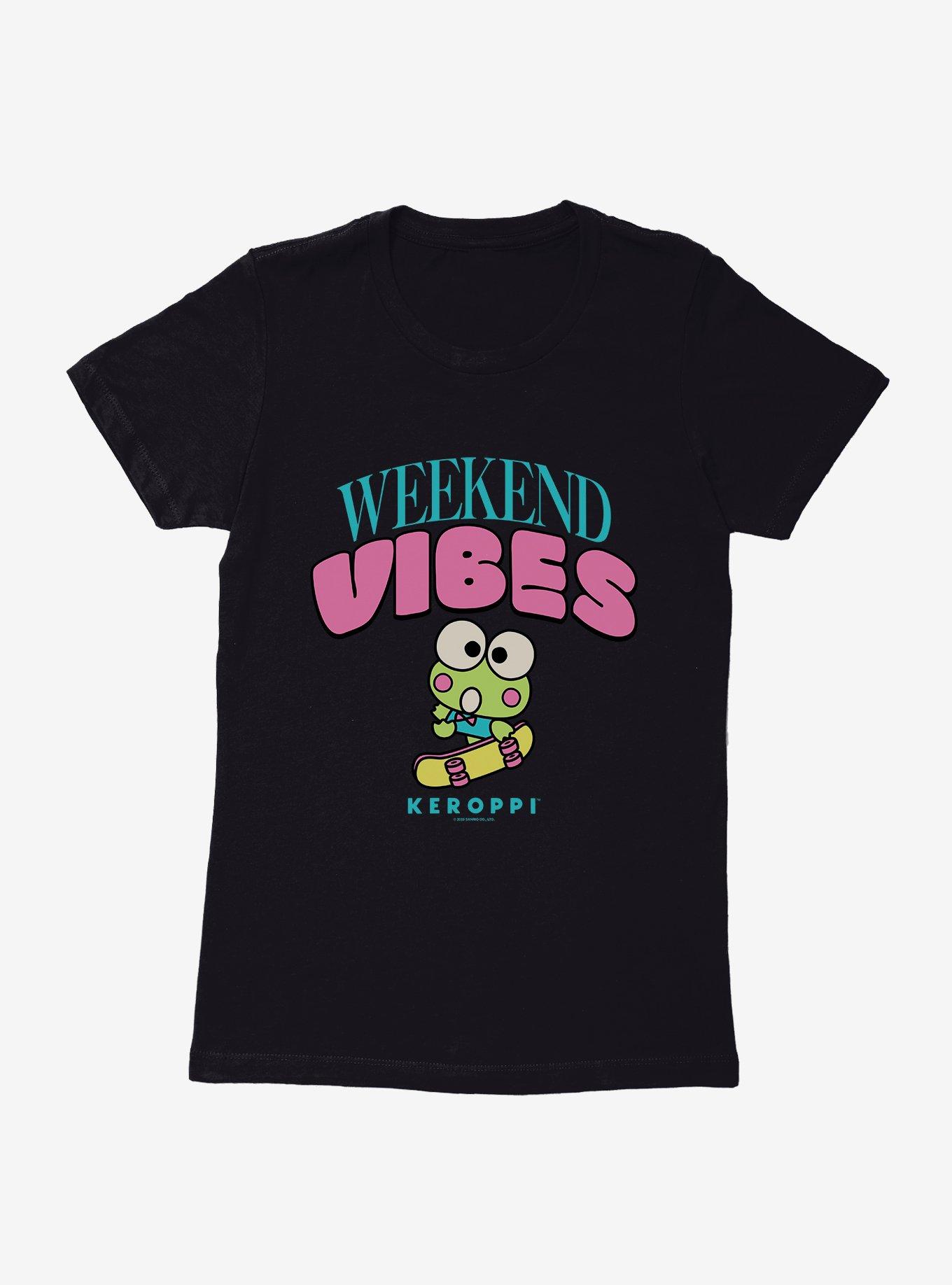 Keroppi Weekend Vibes Womens T-Shirt, BLACK, hi-res