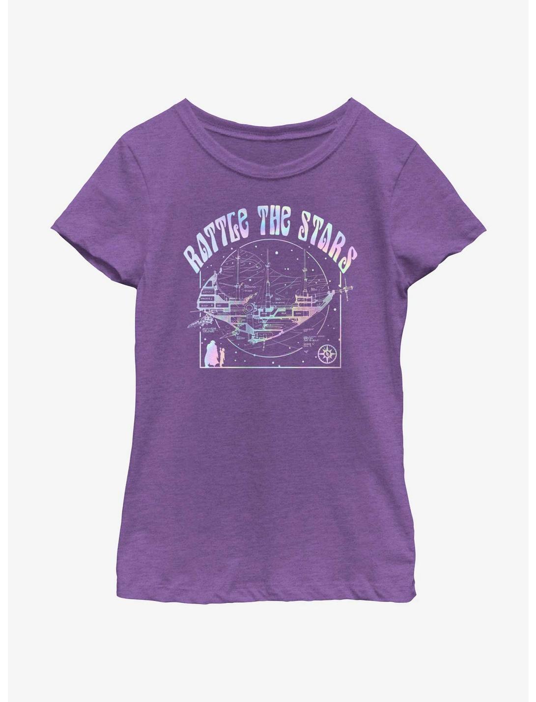 Disney Treasure Planet Rattle The Stars Argentum Ship Schematics Youth Girls T-Shirt, PURPLE BERRY, hi-res