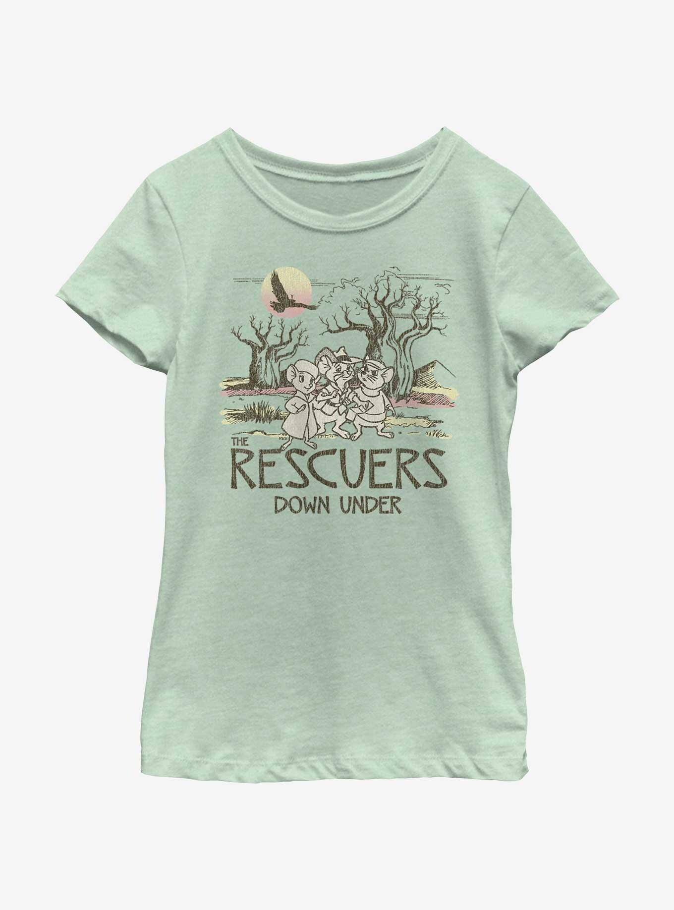 Disney The Rescuers Down Under Destination Rescue Youth Girls T-Shirt, MINT, hi-res