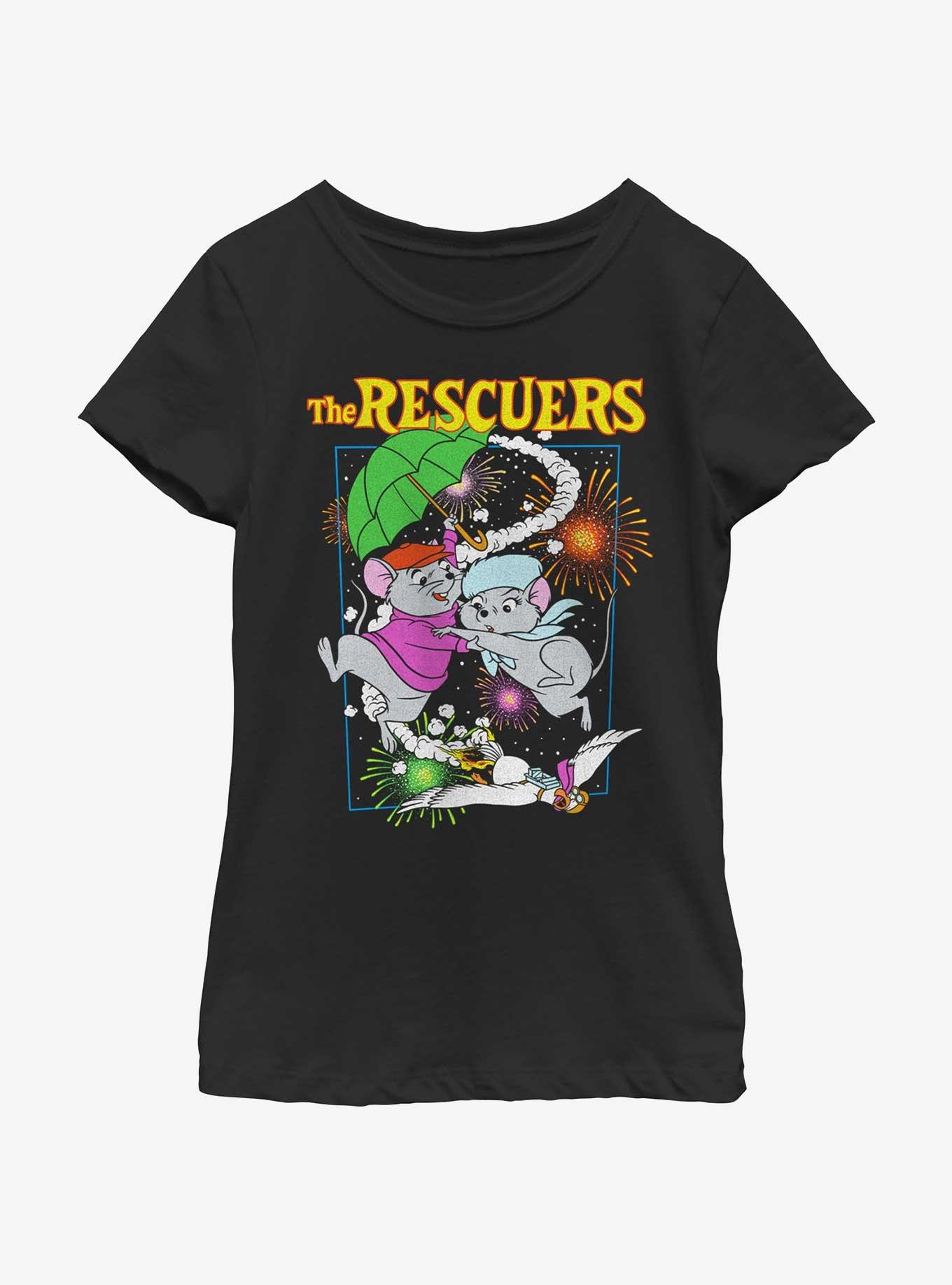 Disney The Rescuers Down Under Fireworks Youth Girls T-Shirt, BLACK, hi-res