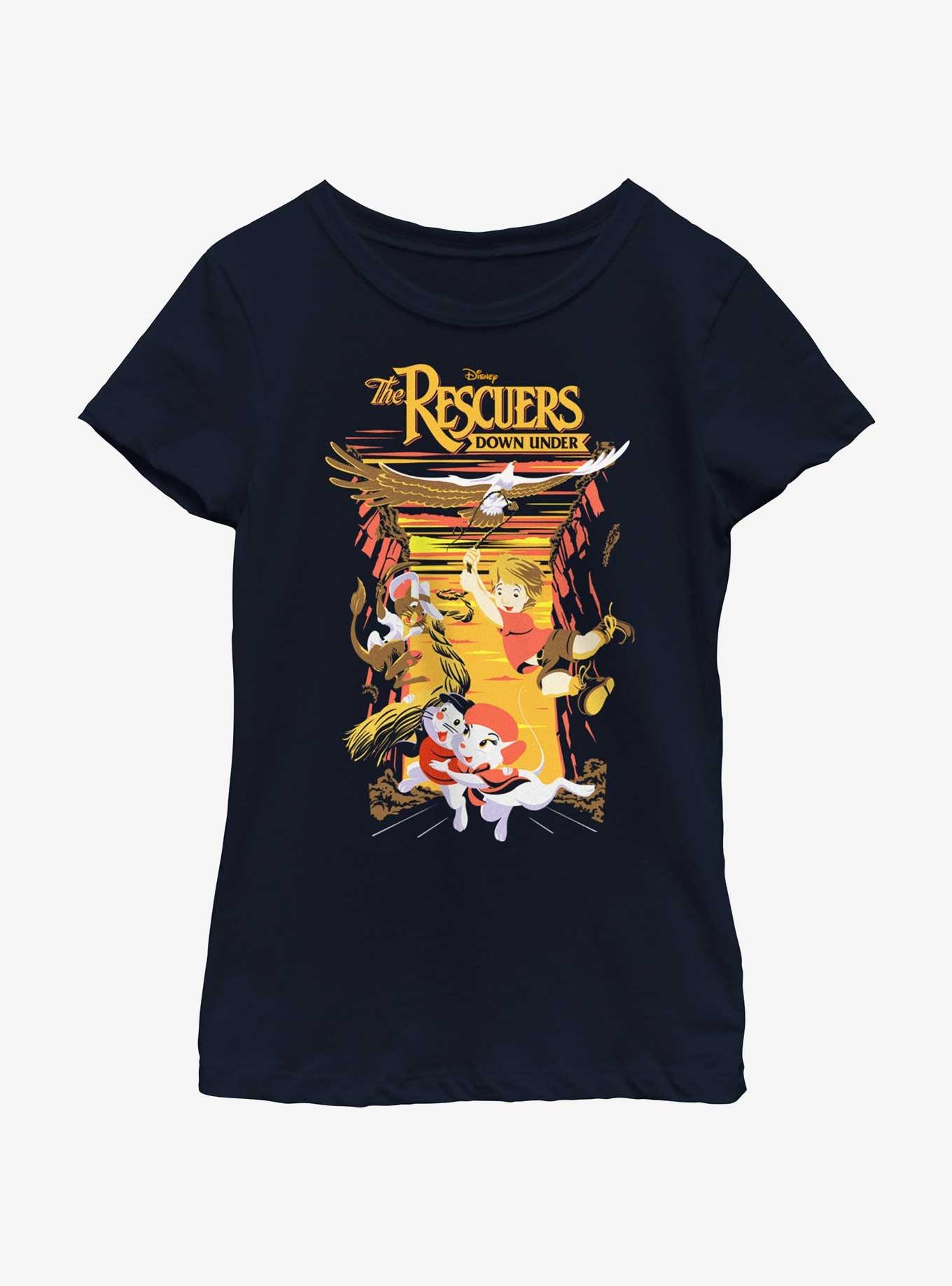 Disney The Rescuers Down Under National Park Rescue Youth Girls T-Shirt, NAVY, hi-res