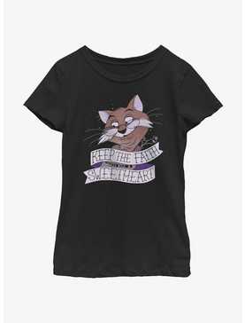 Disney The Rescuers Down Under Rufus The Cat Keep The Faith Sweetheart Youth Girls T-Shirt, , hi-res