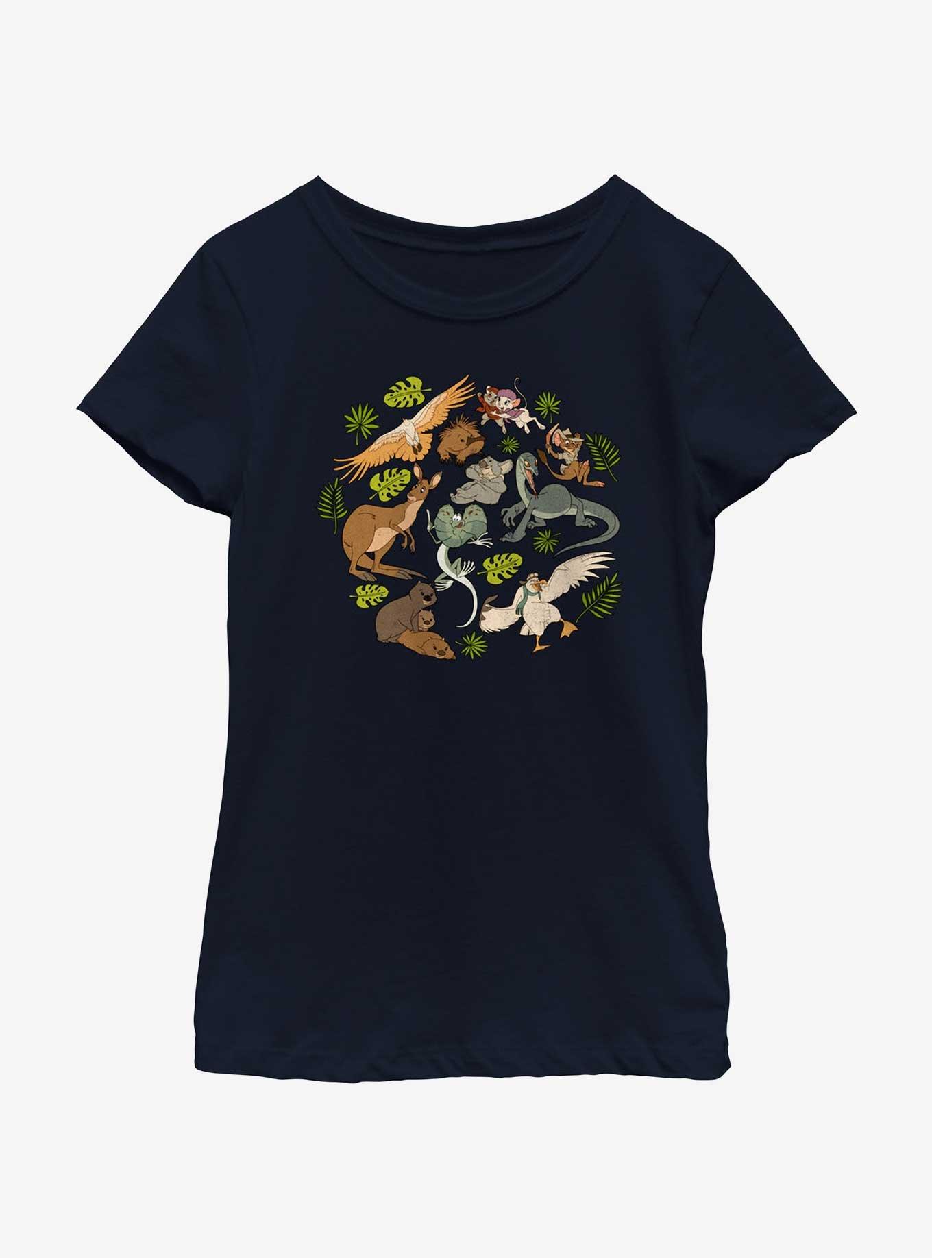 Disney The Rescuers Down Under Wildlife Youth Girls T-Shirt, NAVY, hi-res