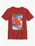 Disney Treasure Planet Jim Hawkins Solar Surfer Poster Youth T-Shirt BoxLunch Web Exclusive, RED, hi-res