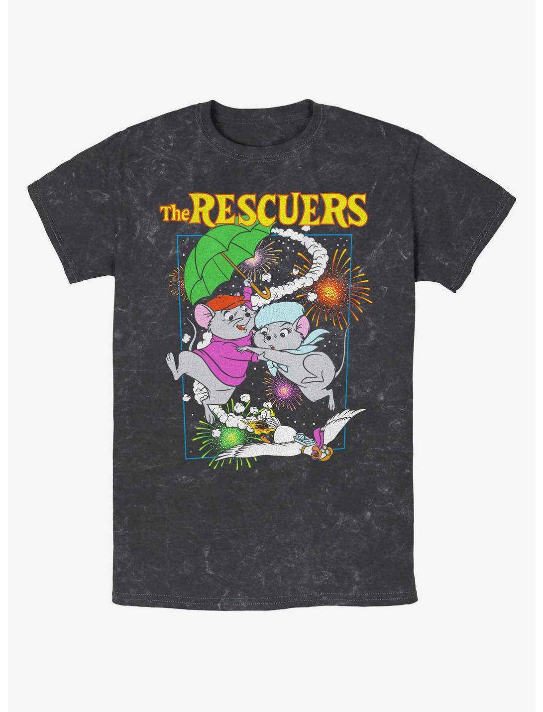 Disney The Rescuers Down Under Fireworks Mineral Wash T-Shirt, BLACK, hi-res