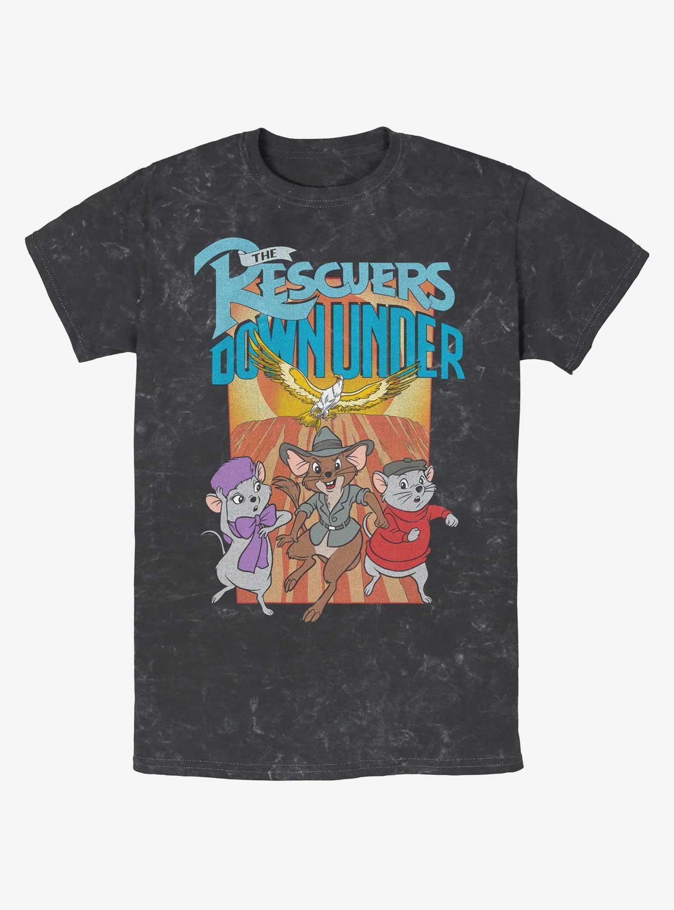 Disney The Rescuers Down Under Flight of the Marahute Mineral Wash T-Shirt, BLACK, hi-res