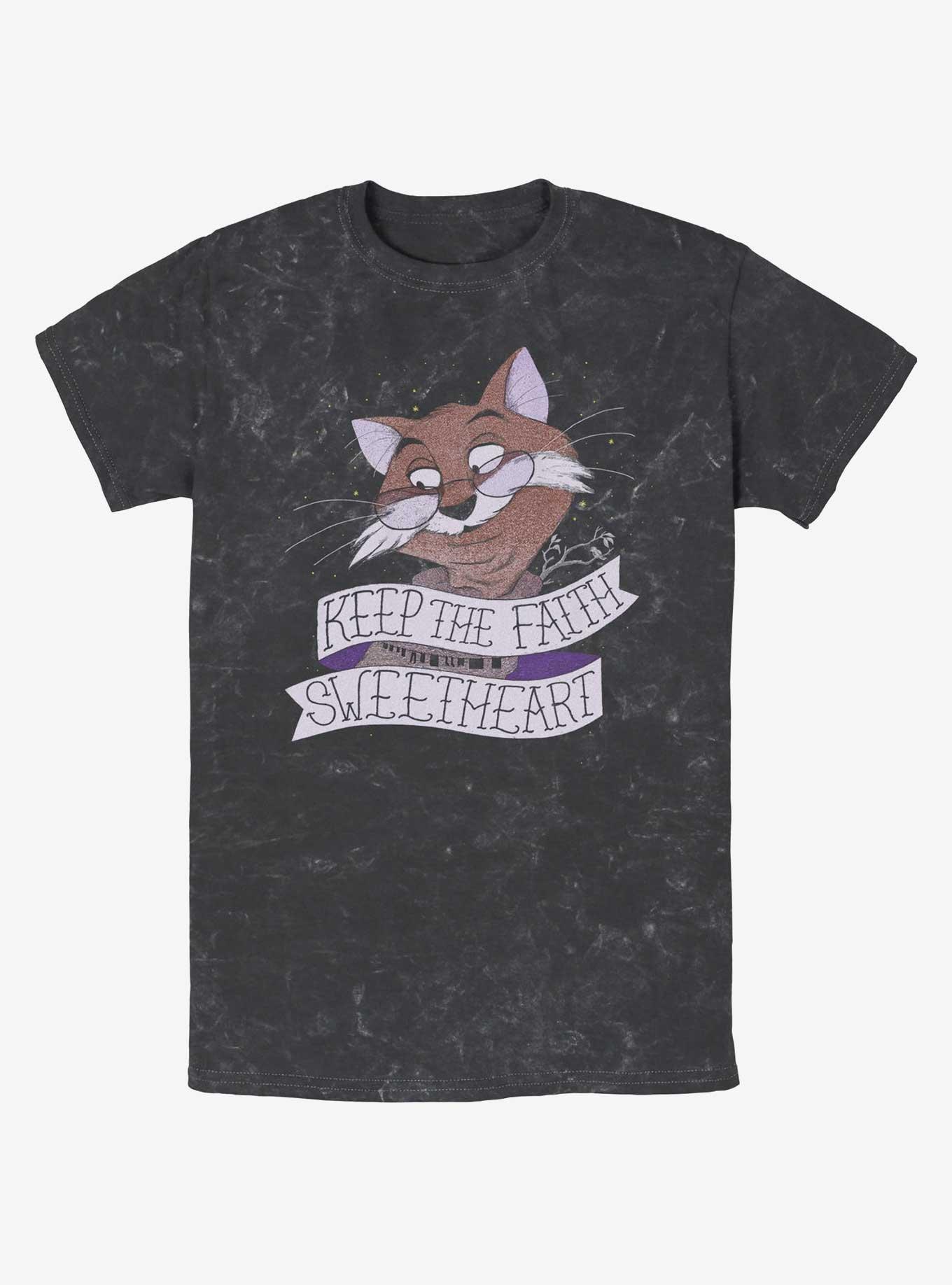 Disney The Rescuers Down Under Rufus The Cat Keep The Faith Sweetheart Mineral Wash T-Shirt, , hi-res