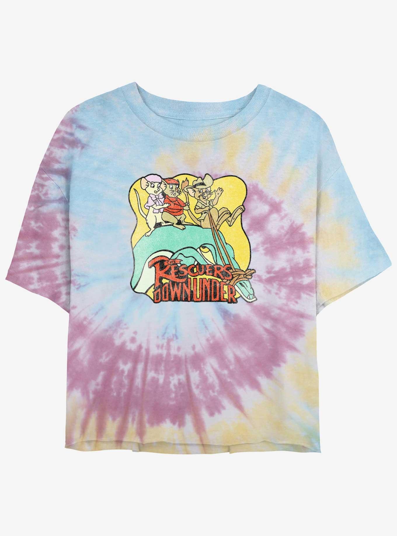 Disney The Rescuers Down Under Adventures With Jake Tie-Dye Womens Crop T-Shirt, BLUPNKLY, hi-res