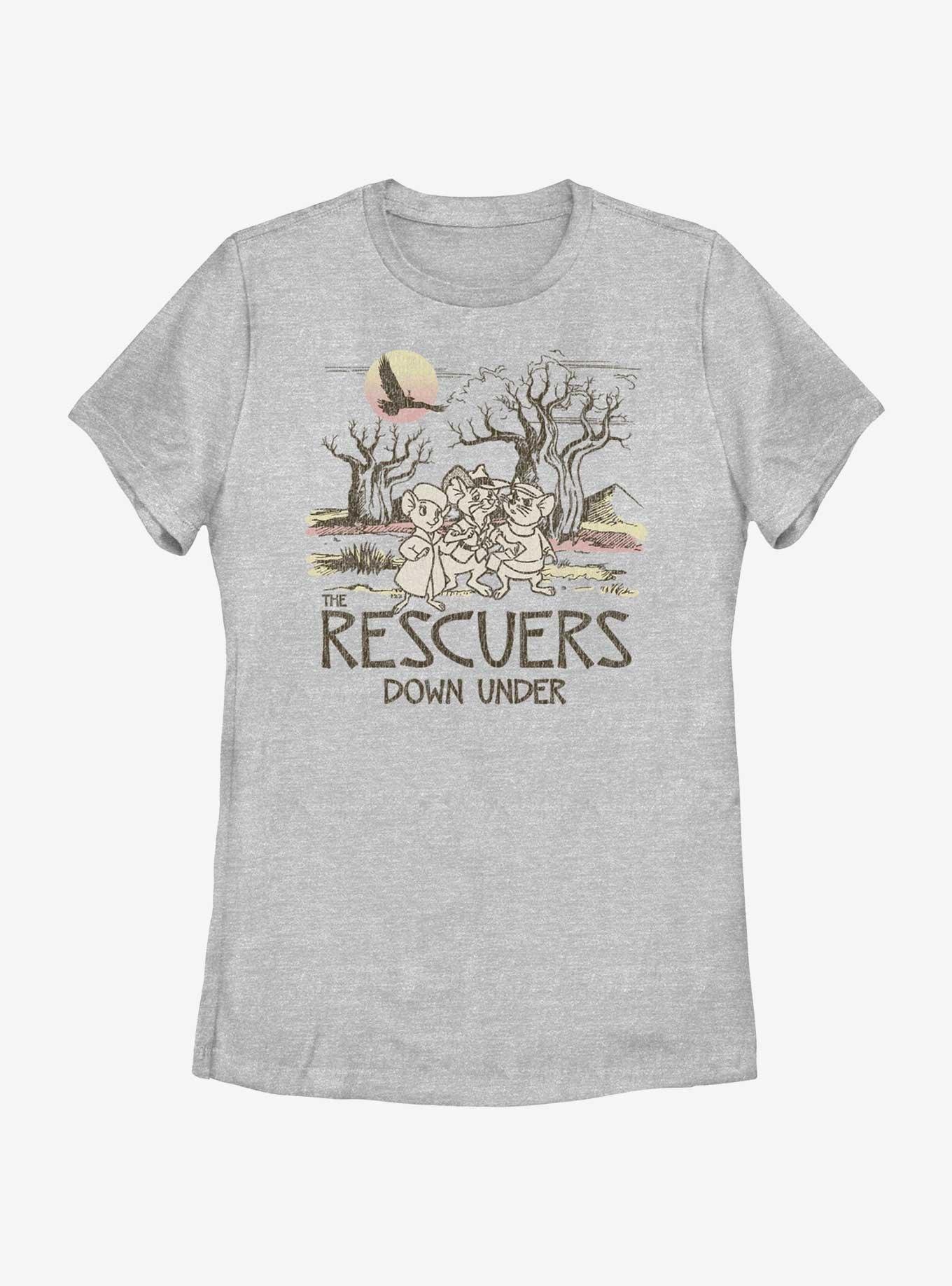 Disney The Rescuers Down Under Destination Rescue Womens T-Shirt - GREY ...