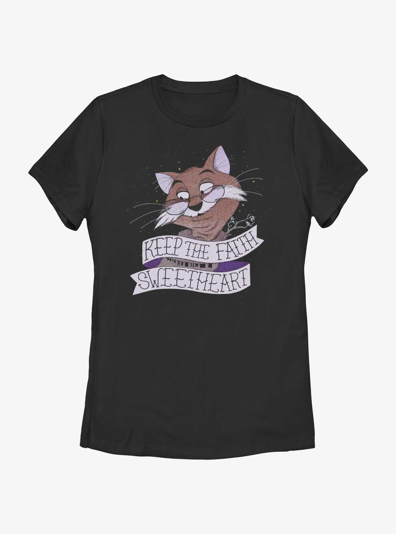 Disney The Rescuers Down Under Rufus The Cat Keep The Faith Sweetheart Womens T-Shirt, , hi-res