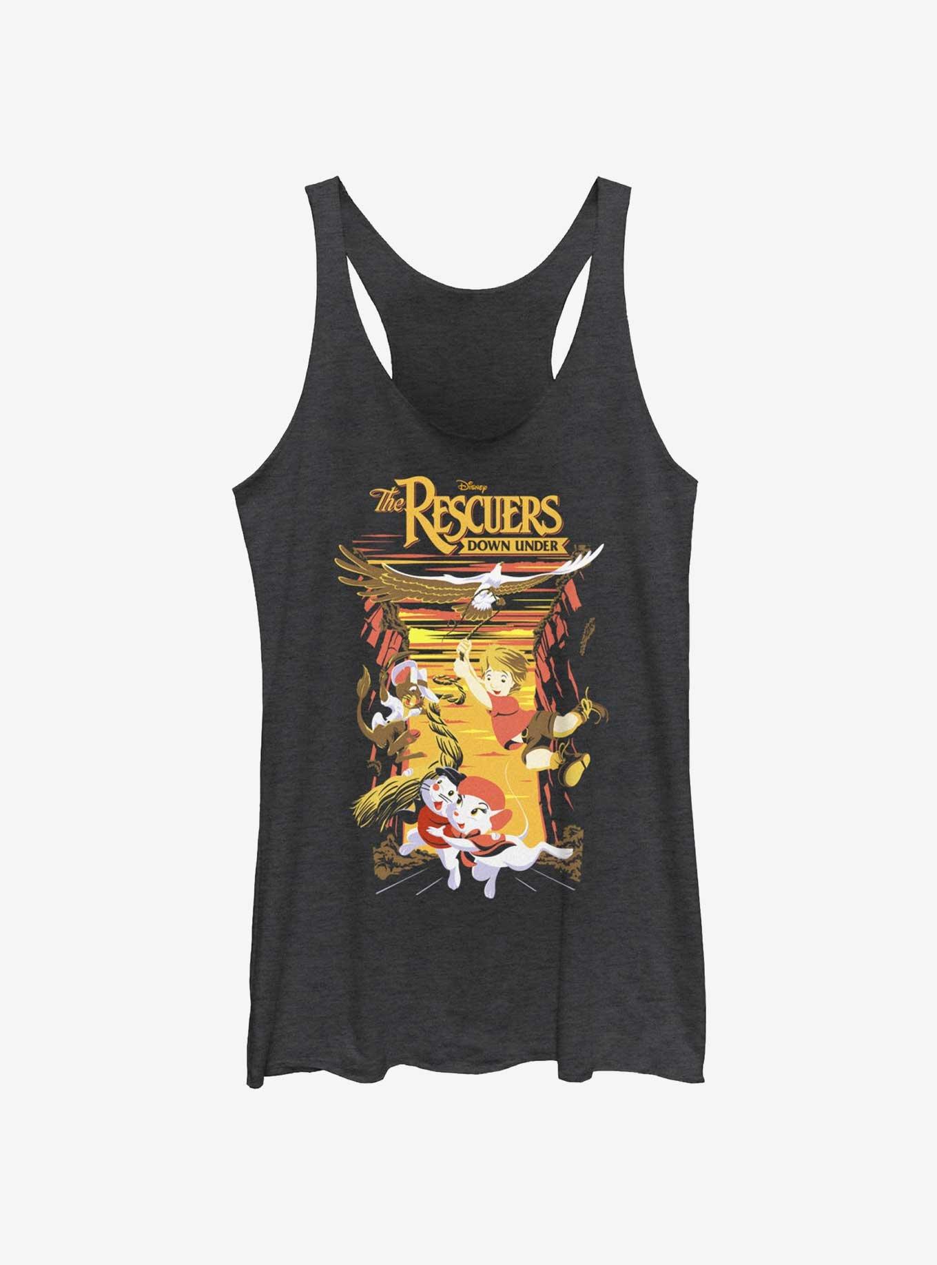Disney The Rescuers Down Under National Park Rescue Womens Tank Top, BLK HTR, hi-res