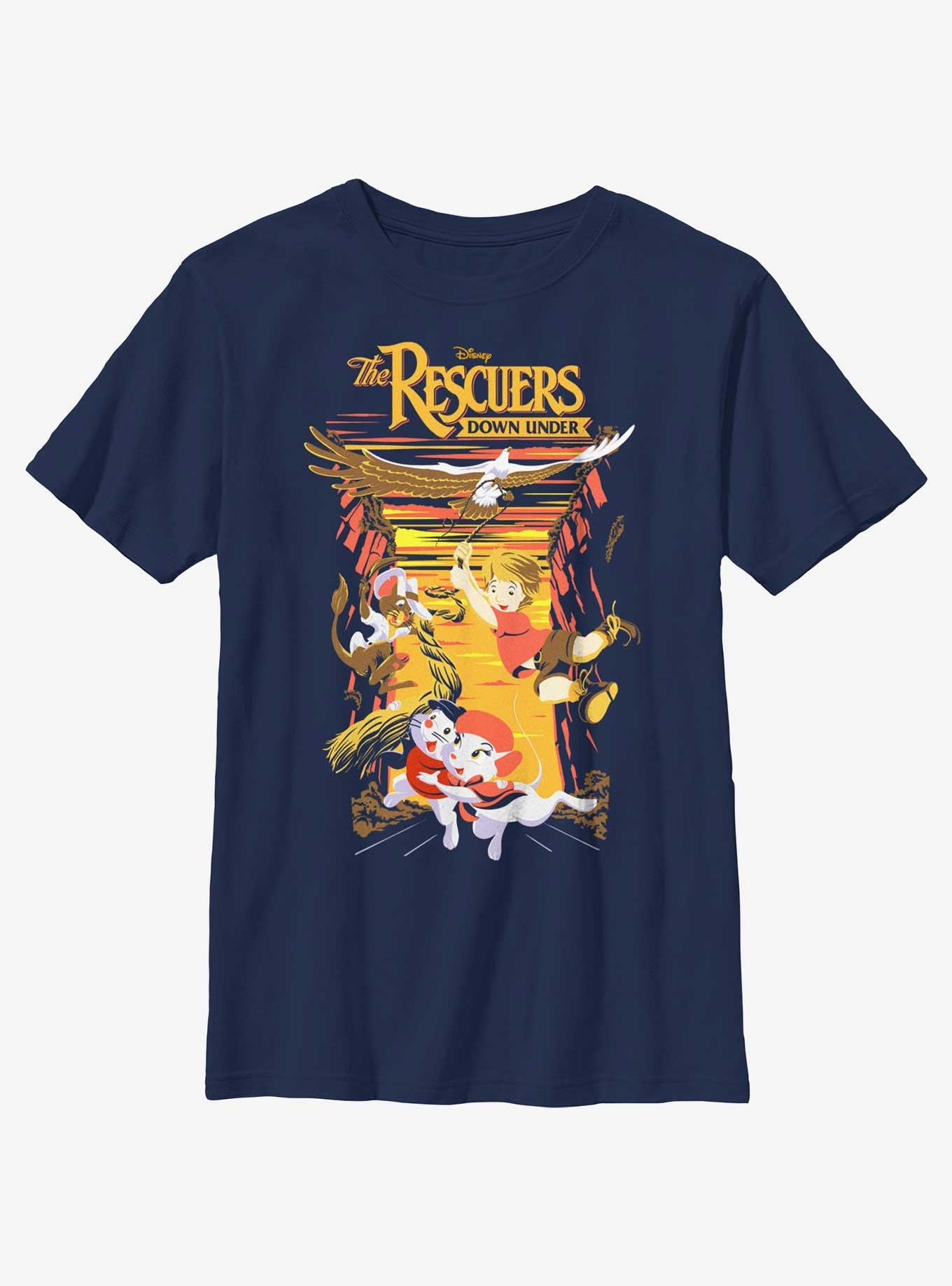 Disney The Rescuers Down Under National Park Rescue Youth T-Shirt, NAVY, hi-res