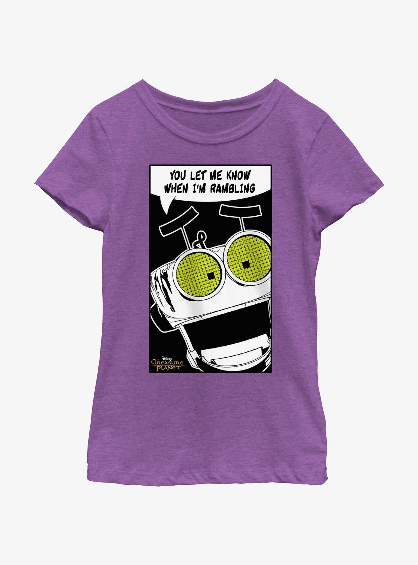 Disney Treasure Planet B.E.N. Rambling Poster Youth Girls T-Shirt, PURPLE BERRY, hi-res