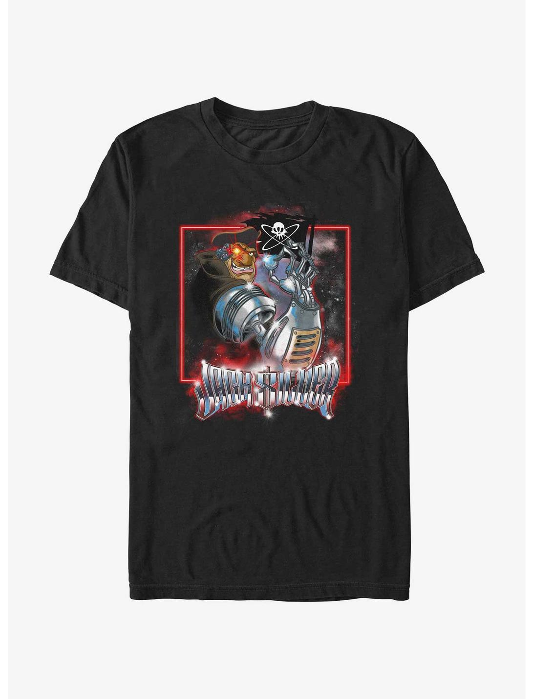 Disney Treasure Planet Metal Pirate John Silver T-Shirt, BLACK, hi-res