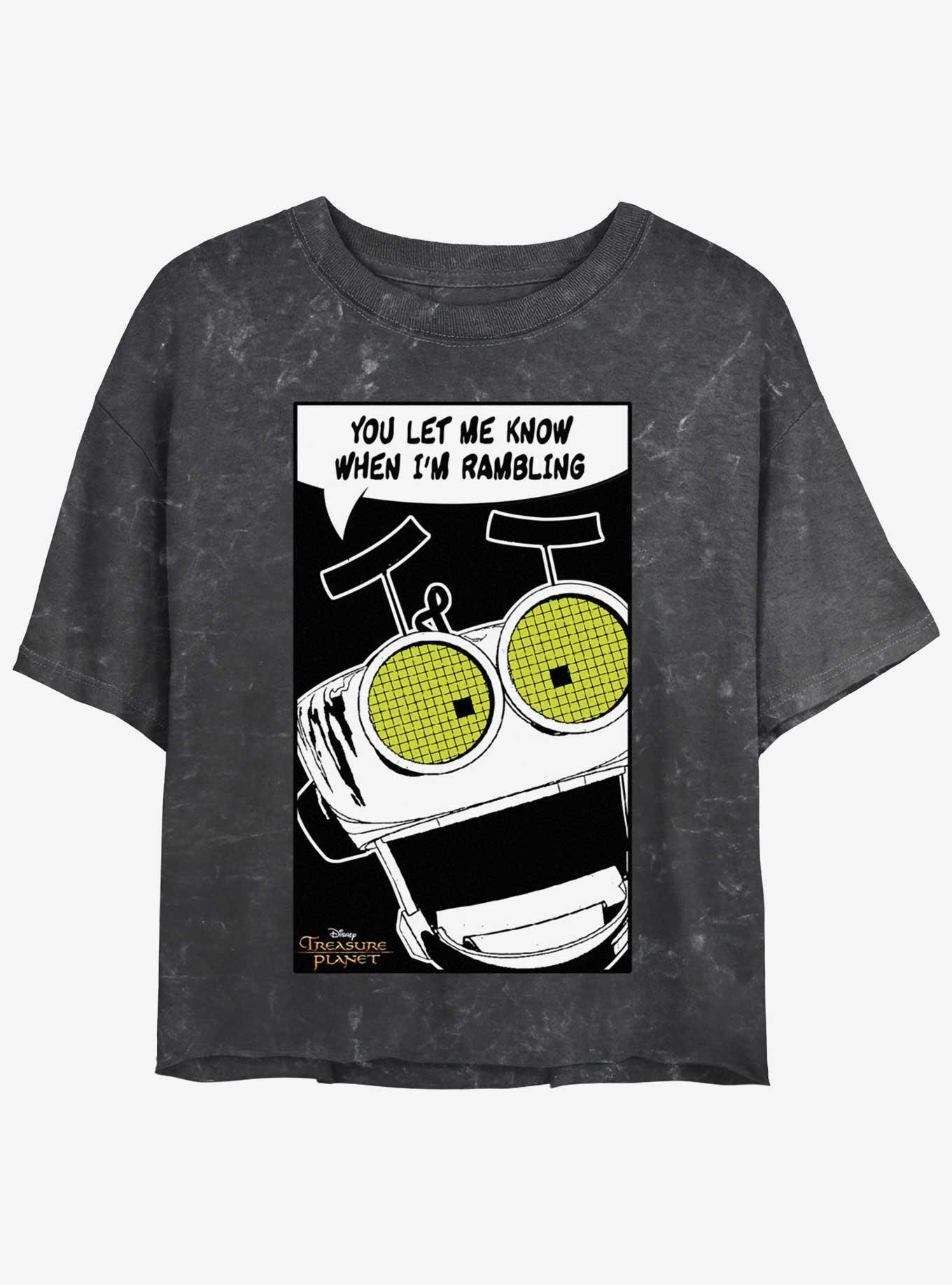 Disney Treasure Planet B.E.N. Rambling Poster Mineral Wash Womens Crop T-Shirt, , hi-res