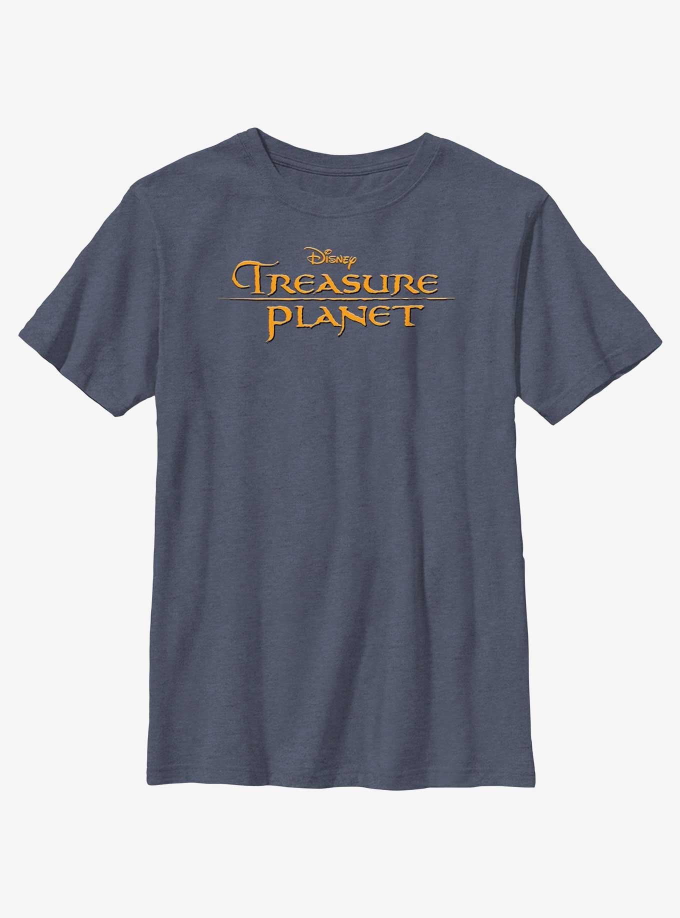 Disney Treasure Planet Logo Youth T-Shirt, NAVY HTR, hi-res