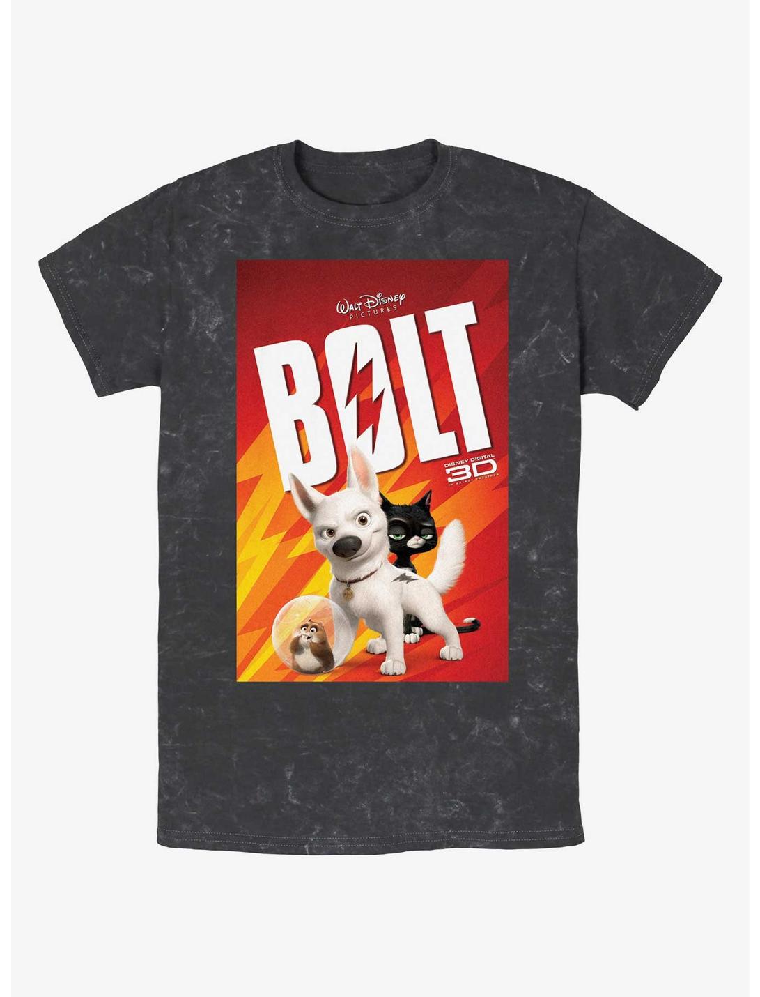 Disney Bolt Movie Poster Mineral Wash T-Shirt, BLACK, hi-res