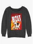 Disney Bolt Movie Poster Womens Slouchy Sweatshirt, CHAR HTR, hi-res