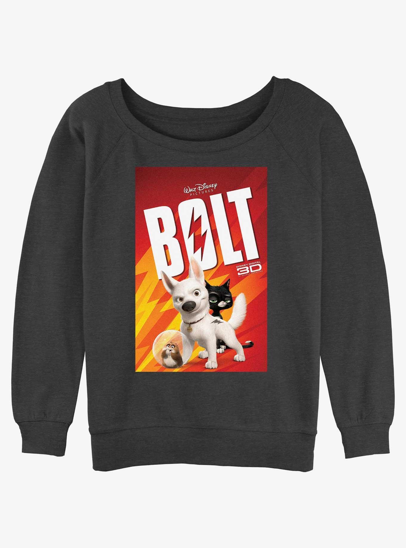 Disney Bolt Movie Poster Womens Slouchy Sweatshirt, , hi-res