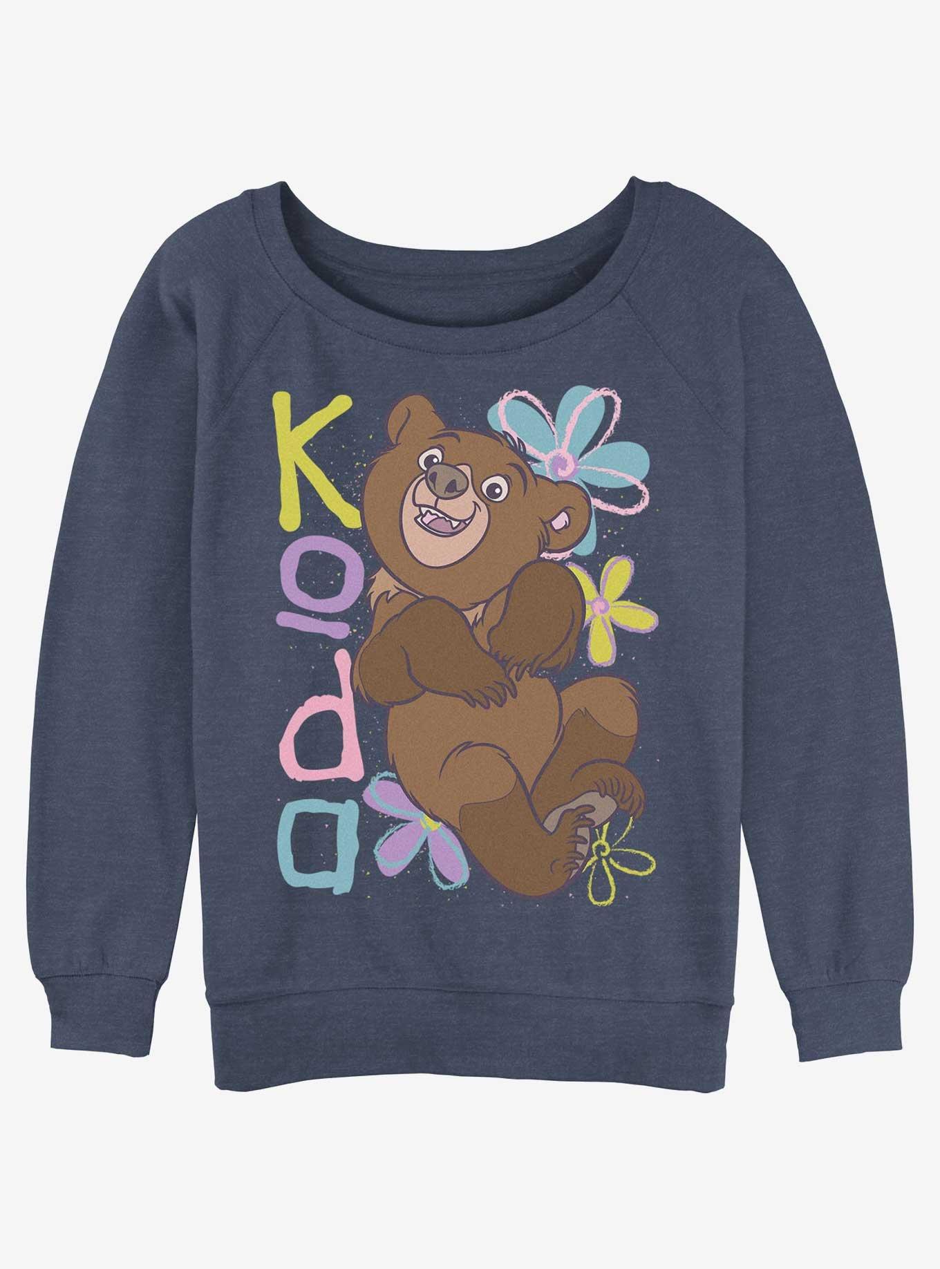 Disney Brother Bear Flower Power Koda Womens Slouchy Sweatshirt, , hi-res