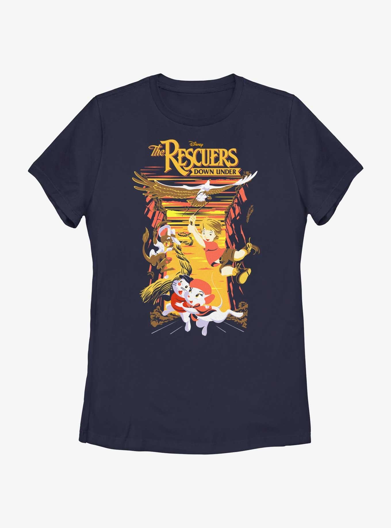 Disney The Rescuers Down Under National Park Rescue Womens T-Shirt, NAVY, hi-res