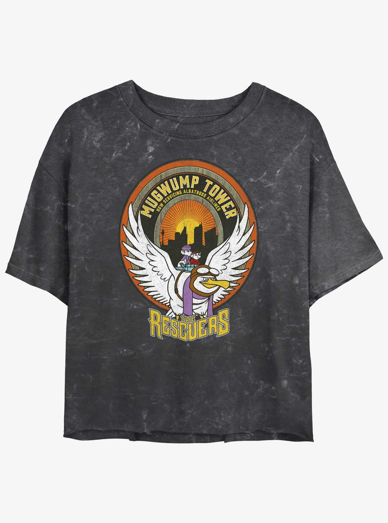 Disney The Rescuers Down Under Mugwump Tower Badge Mineral Wash Womens Crop T-Shirt, , hi-res
