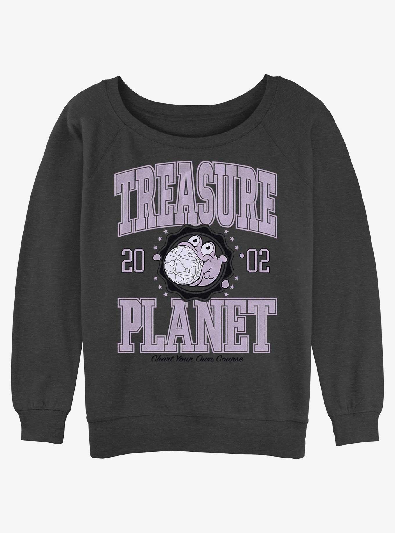 Disney Treasure Planet Morph Collegiate Womens Slouchy Sweatshirt, CHAR HTR, hi-res