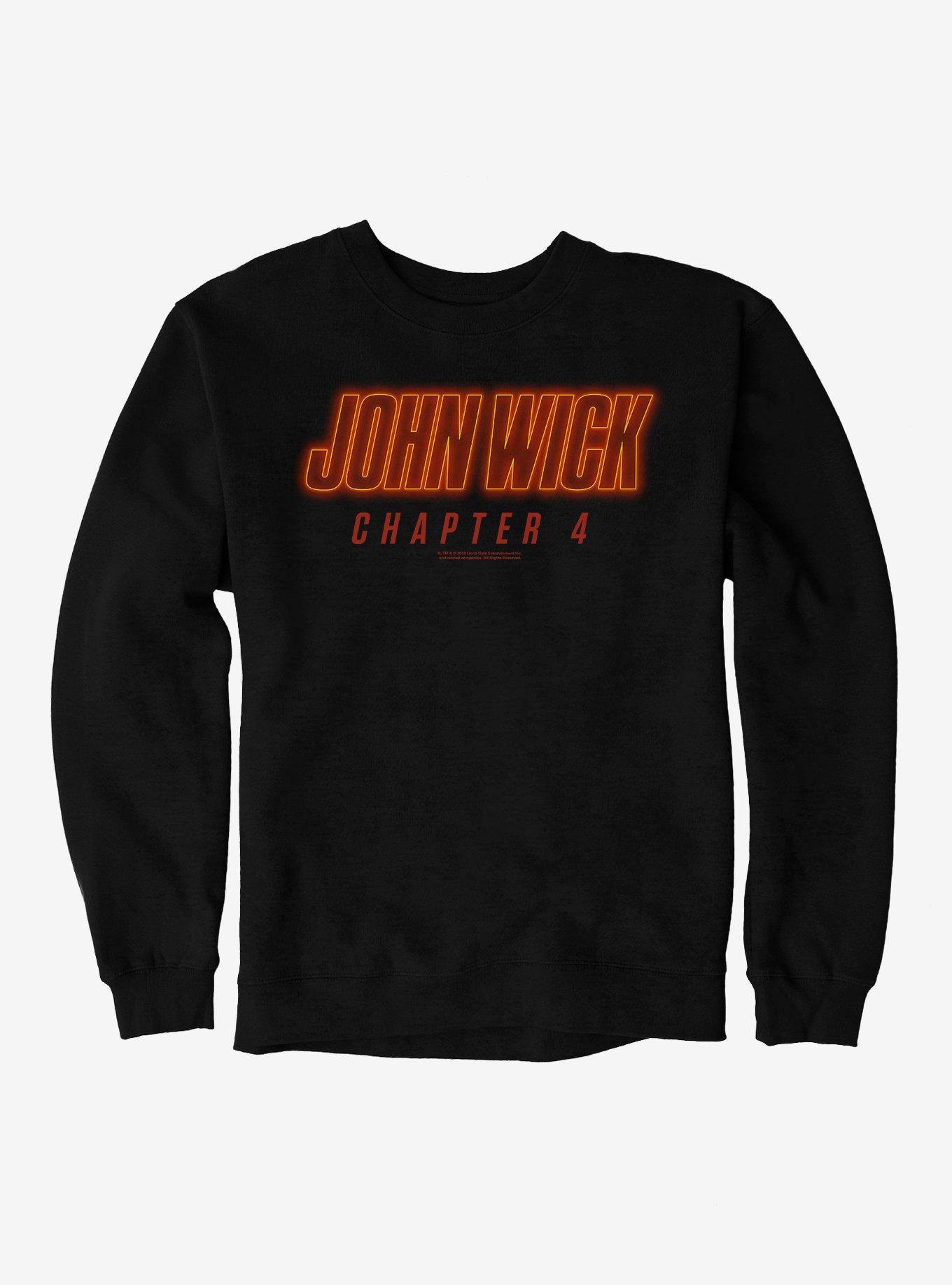 John Wick Chapter 4 Title Logo Sweatshirt BLACK Hot Topic