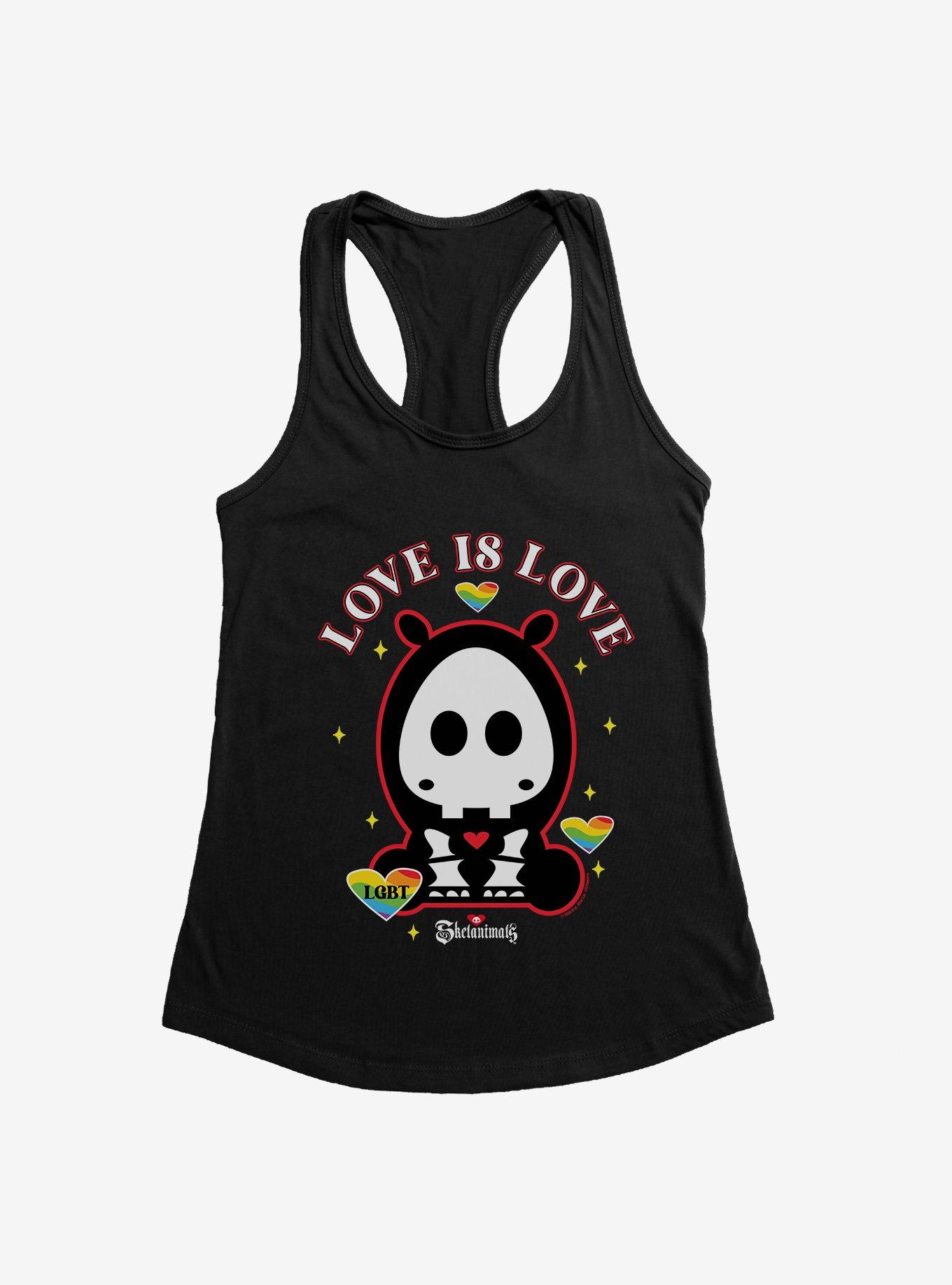 Skelanimals Thomas Love Is Love Girls Tank, BLACK, hi-res