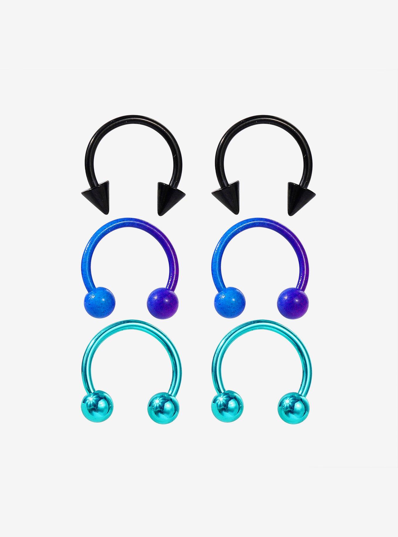 Steel Purple Blue Ombre Circular Barbell 6 Pack, MULTI, hi-res