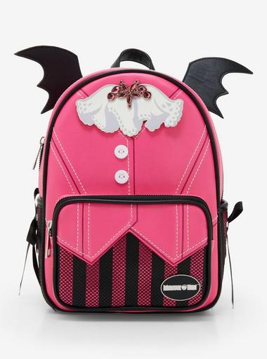 Monster High Draculaura Pink Coffin Mini Backpack Hot Topic Cosplay Bag Purse MONSTER HIGH HOT TOPIC DRACULAURA HAUNT COUTURE COFFIN MINI  main image 4