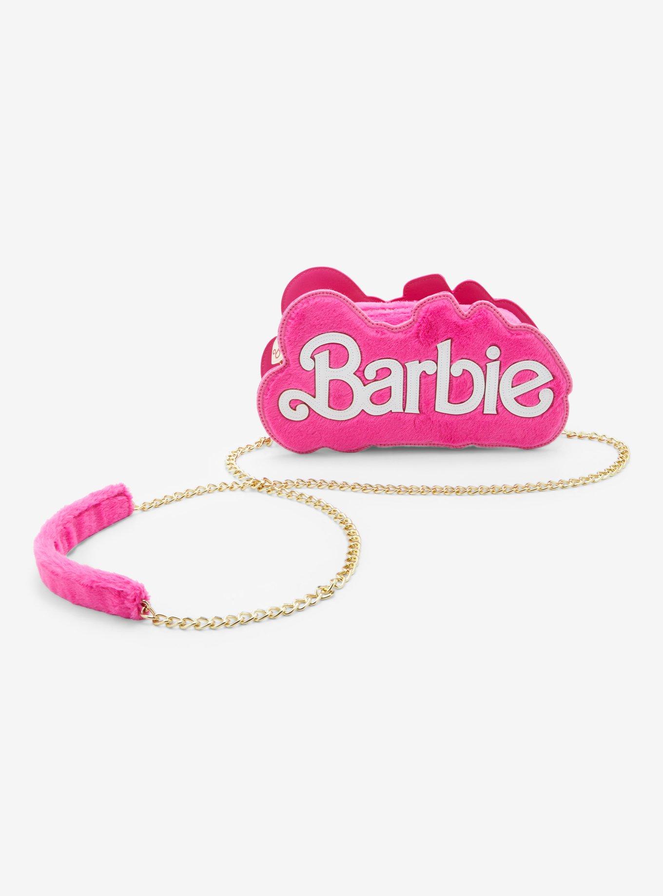 Barbie Logo Fuzzy Mini Crossbody Bag Hot Topic