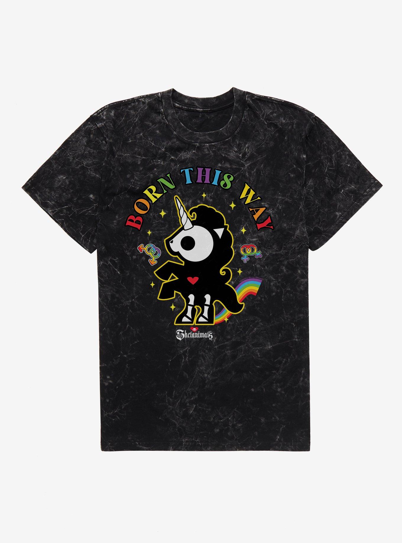Skelanimals Bonita Born This Way Mineral Wash T-Shirt, BLACK MINERAL WASH, hi-res